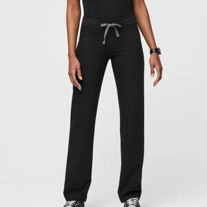 Figs Black Livingston™ - Basic Style Scrub Pants, Size Large in Black